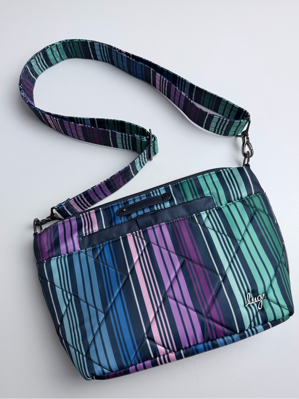 LUG Flare Stripe Crossbody Bag Purse Multicolor NWOT - Picture 9 of 9